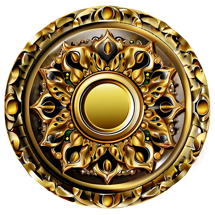 Rich Gold Mandala Png 4