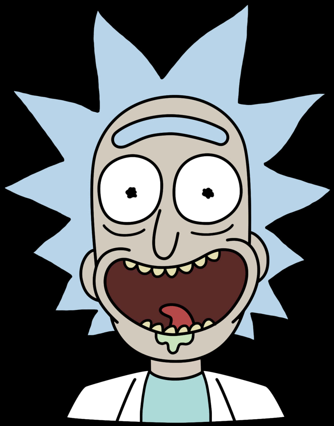 Rick Sanchez Portrait Rickand Morty PNG with transparent background