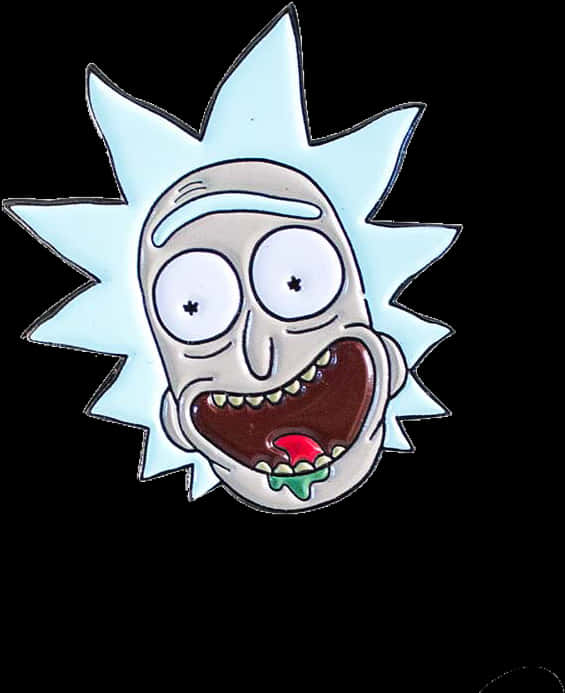 Rick Sanchez Sticker Expression PNG with transparent background