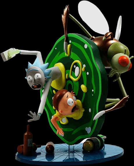 Rickand Morty Portal Escape PNG with transparent background