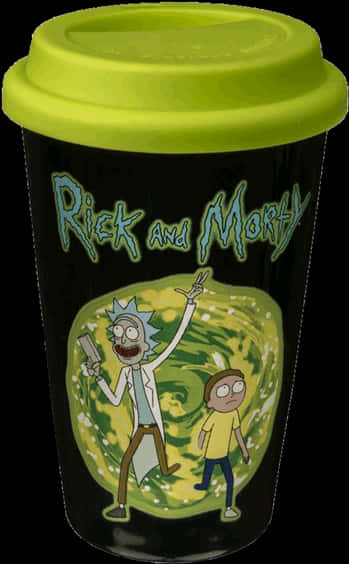 Rickand Morty Travel Mug PNG with transparent background