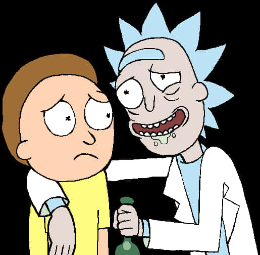 Rickand Morty Uncomfortable Moment PNG with transparent background