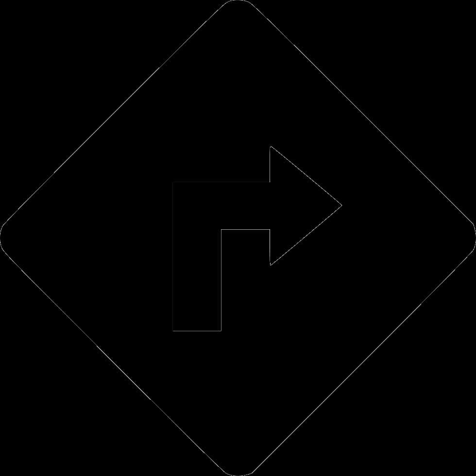 Right Arrow Sign Black Background PNG with transparent background