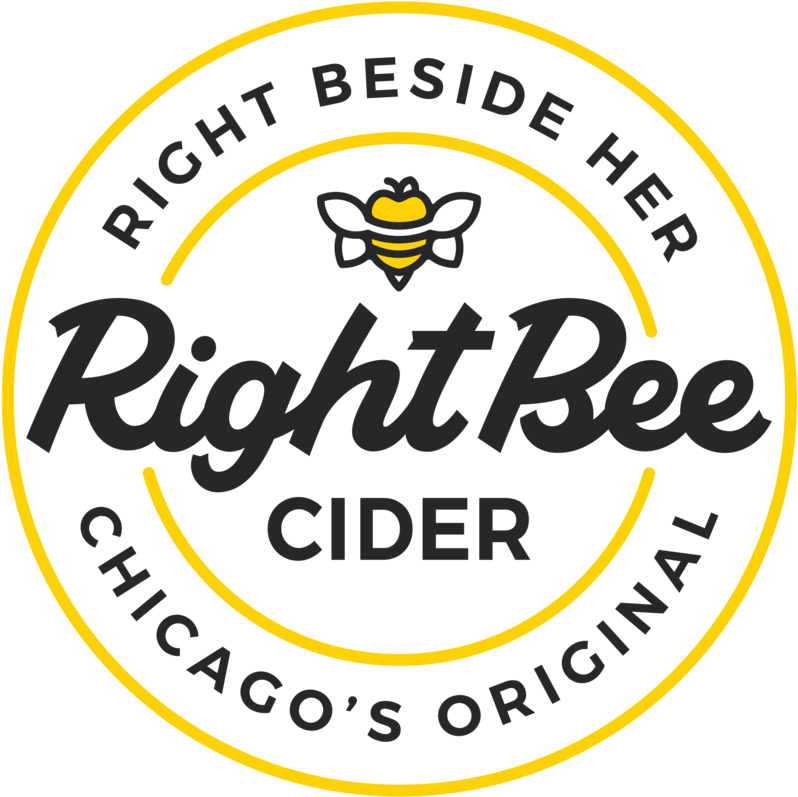 Right Bee Cider Logo Chicago PNG with transparent background