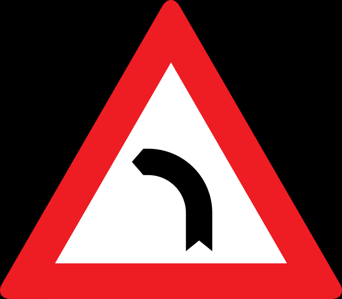 Right Curve Road Sign