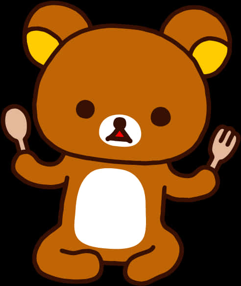 Rilakkuma Character Illustration PNG with transparent background
