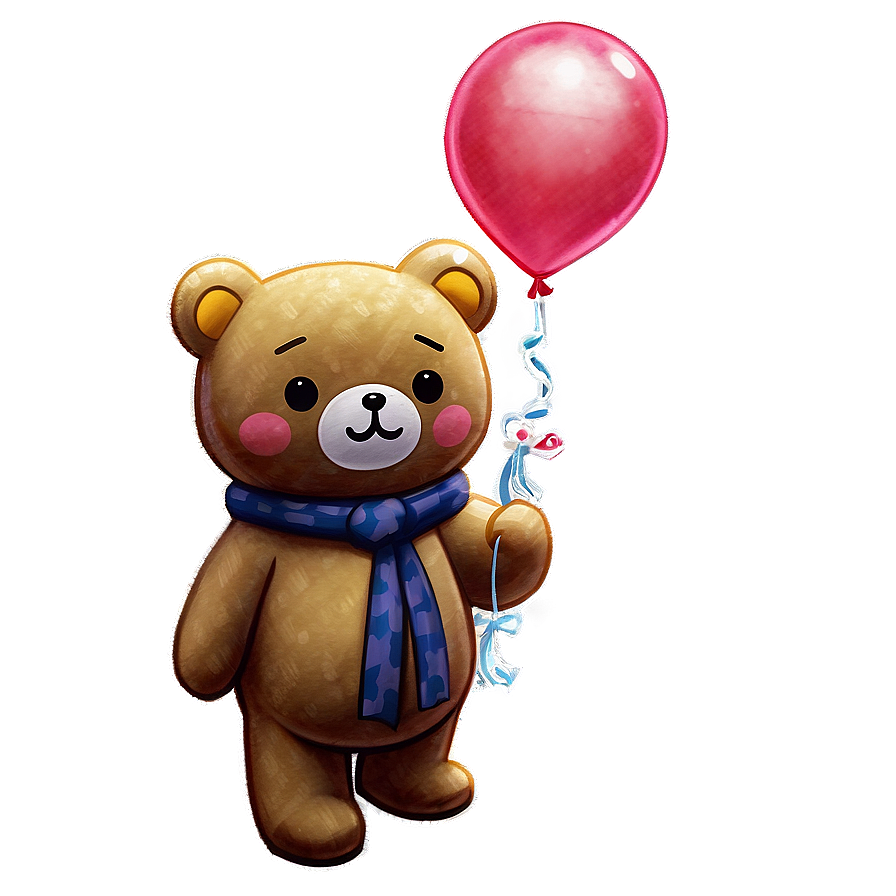 Rilakkuma With Balloons Png 50