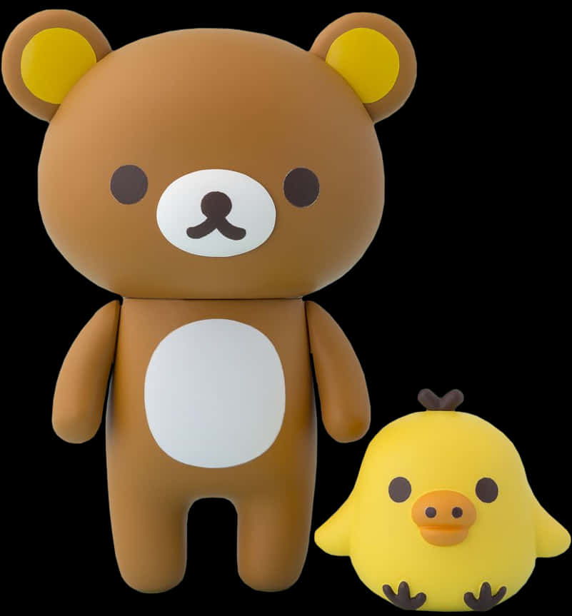 Rilakkumaand Kiiroitori Figures PNG with transparent background
