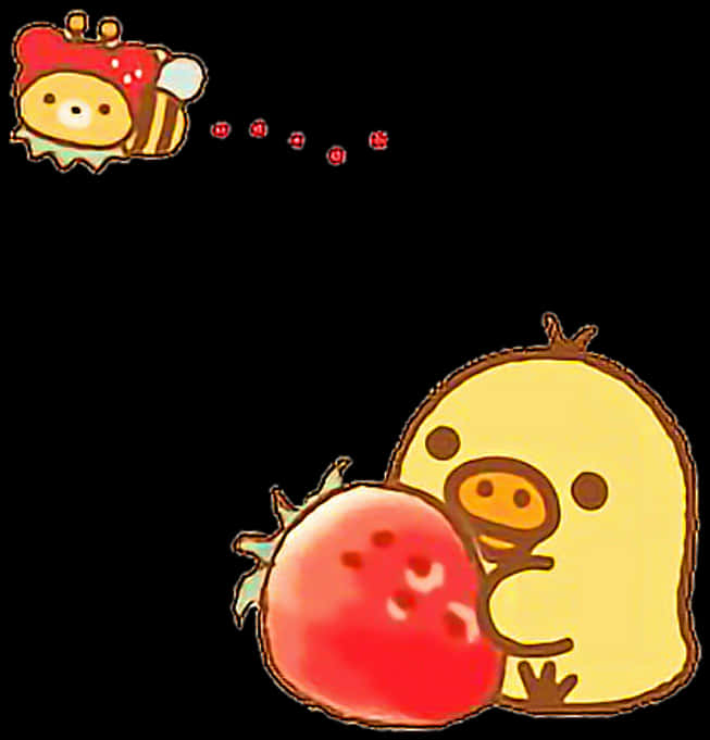 Rilakkumaand Korilakkuma Fruit Adventure PNG with transparent background