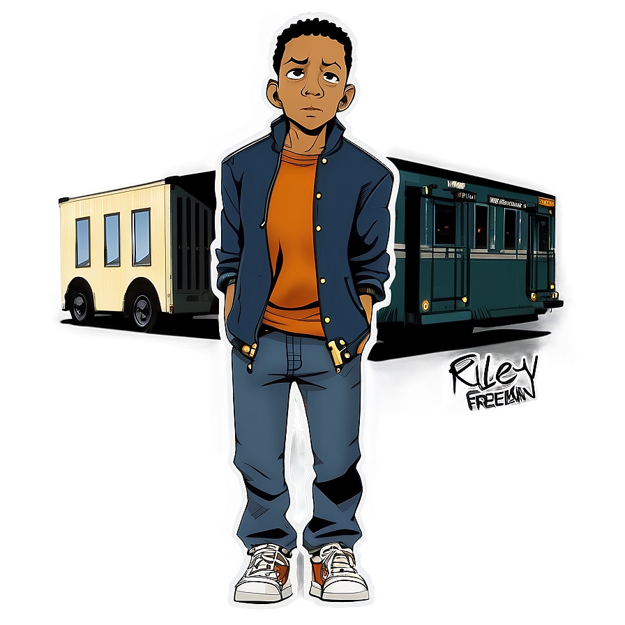 Riley Freeman Boondocks Illustration Png 06252024