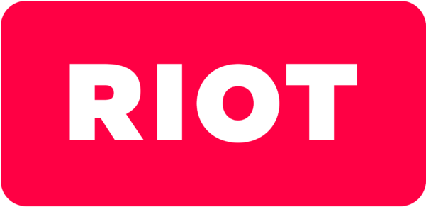 Riot Logo Red Background