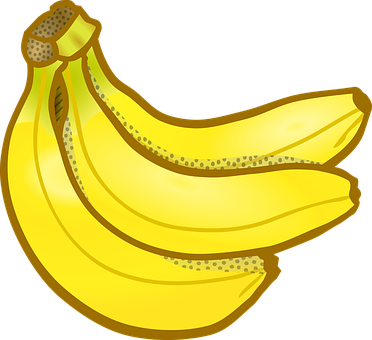 Ripe Banana Cluster Illustration PNG with transparent background