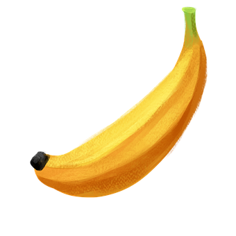 Ripe Banana Illustration PNG with transparent background