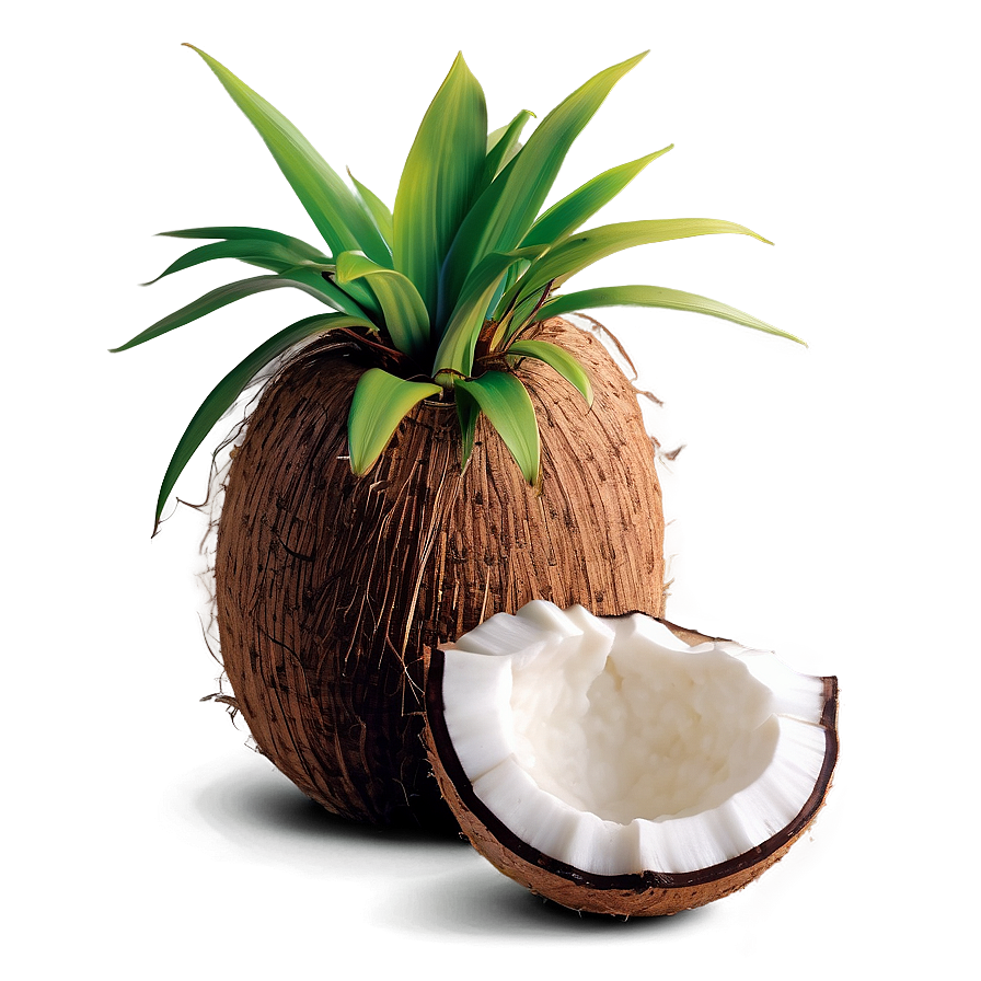 Ripe Coconut Cluster Png 05242024