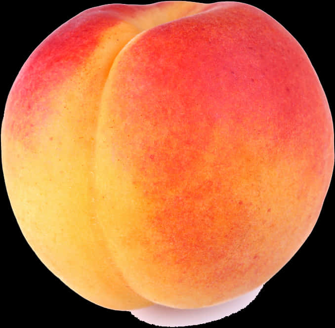 Ripe Peach Isolatedon Black