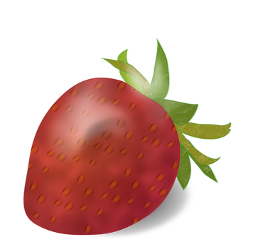 Ripe Strawberry Illustration PNG with transparent background