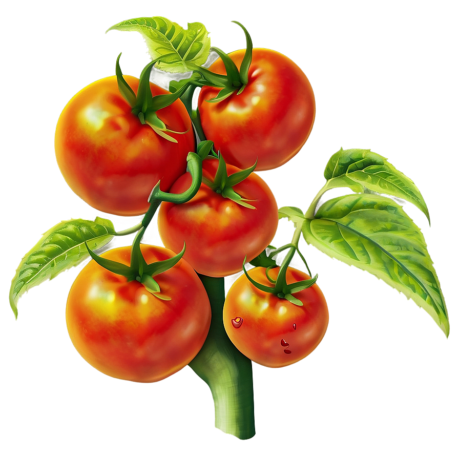 Ripe Tomato Plant PNG 95 PNG image with a transparent background, free high-resolution download