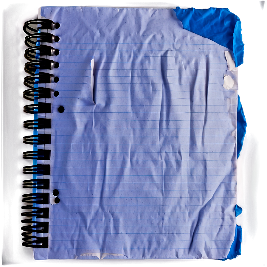 Ripped Notebook Page PNG evm PNG image with a transparent background, free high-resolution download