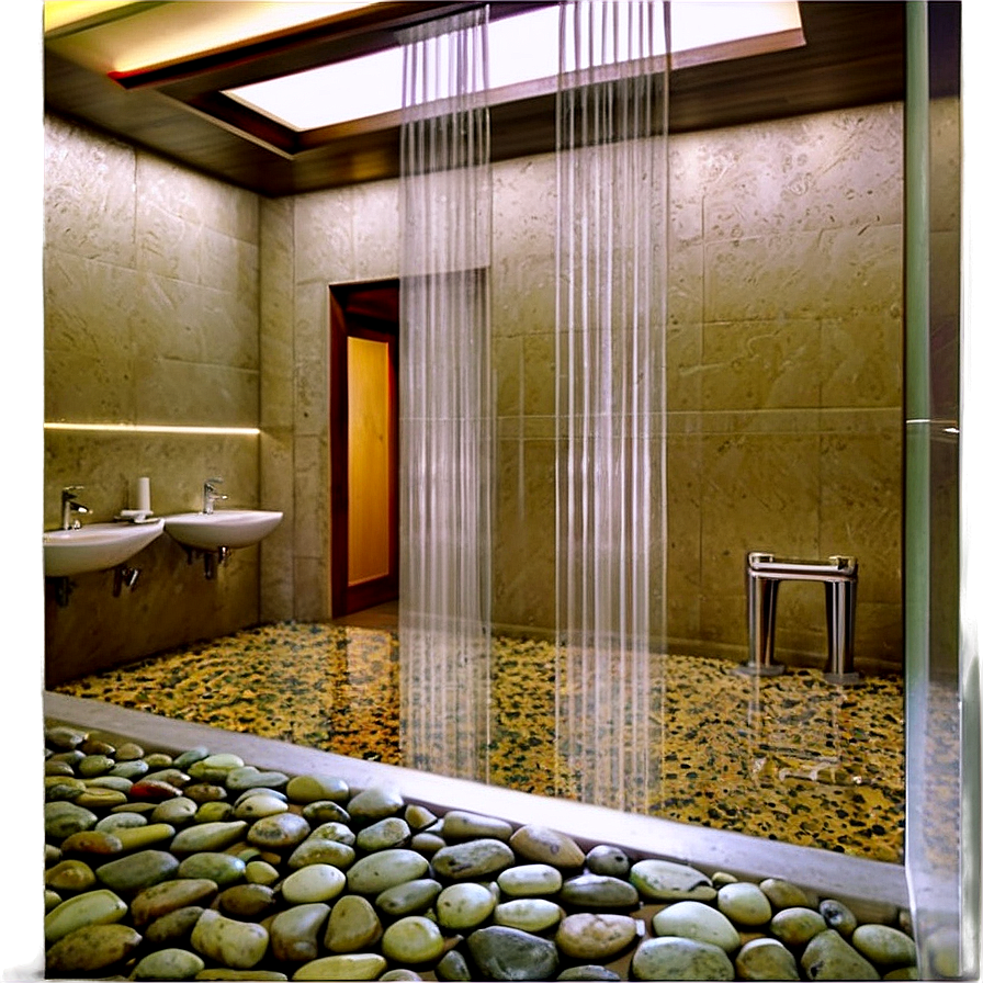 River Rock Shower Floor Png 90