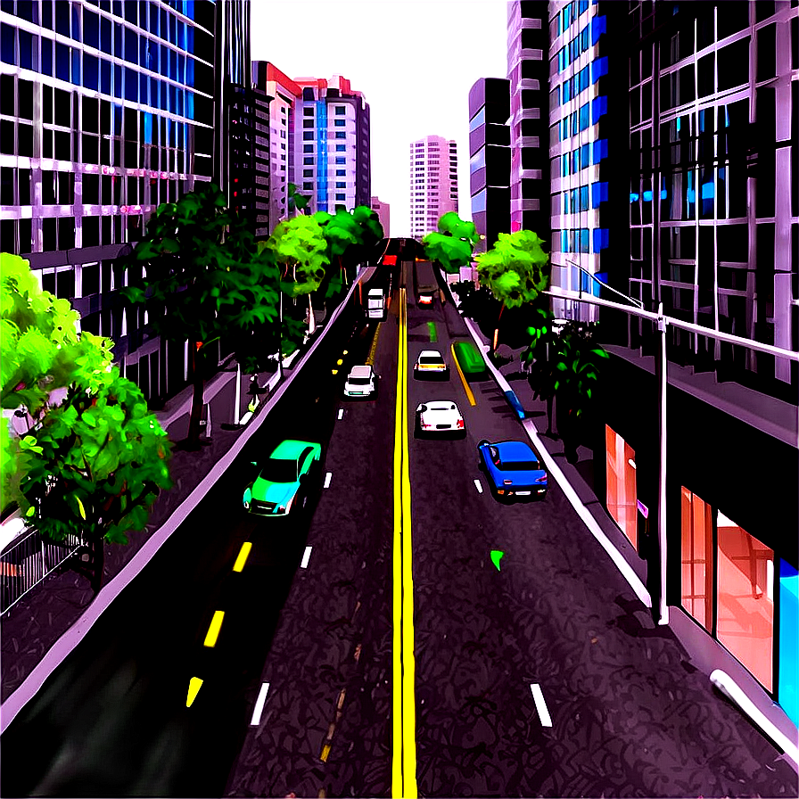 Road In Cityscape Png 21