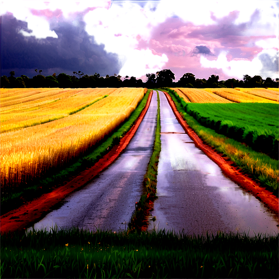 Road Through Fields Png Ais