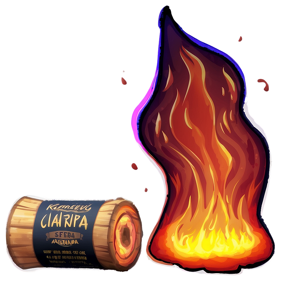 Roaring Campfire Glow Png 96