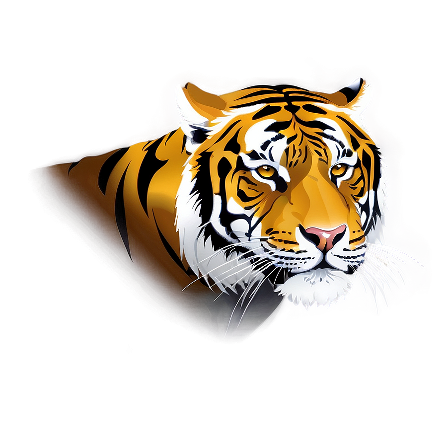 Roaring Tiger Face Vector Png 06252024