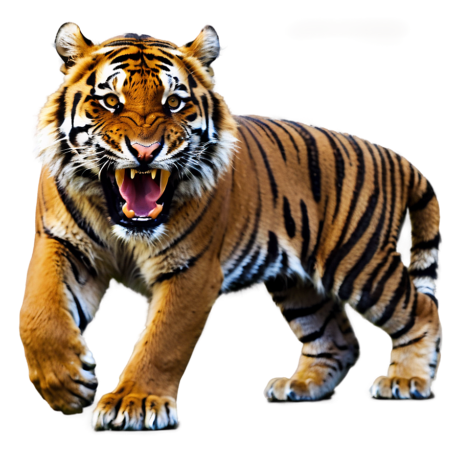 Roaring Tiger PNG wsa63 PNG with transparent background
