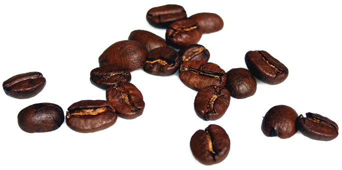 Roasted Coffee Beans Black Background