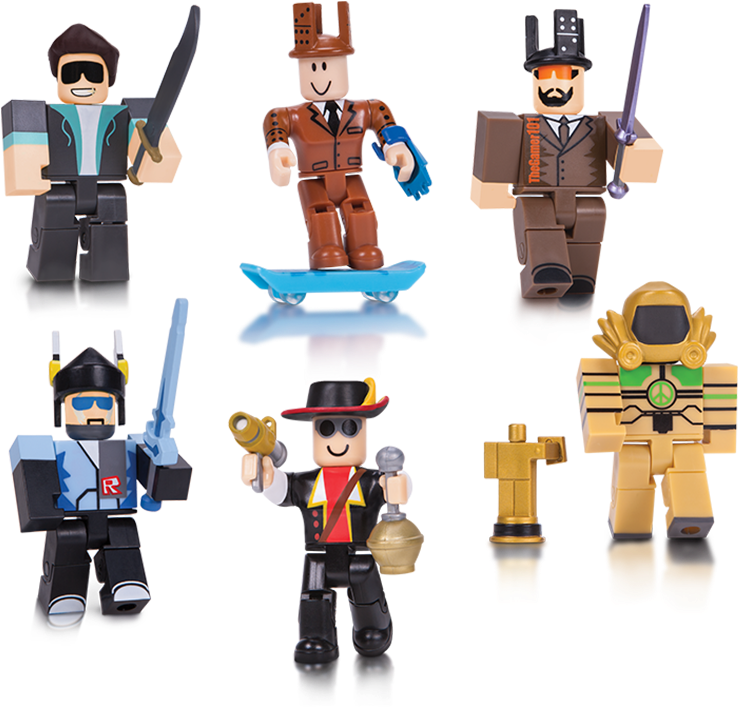Roblox Action Figures Collection PNG with transparent background