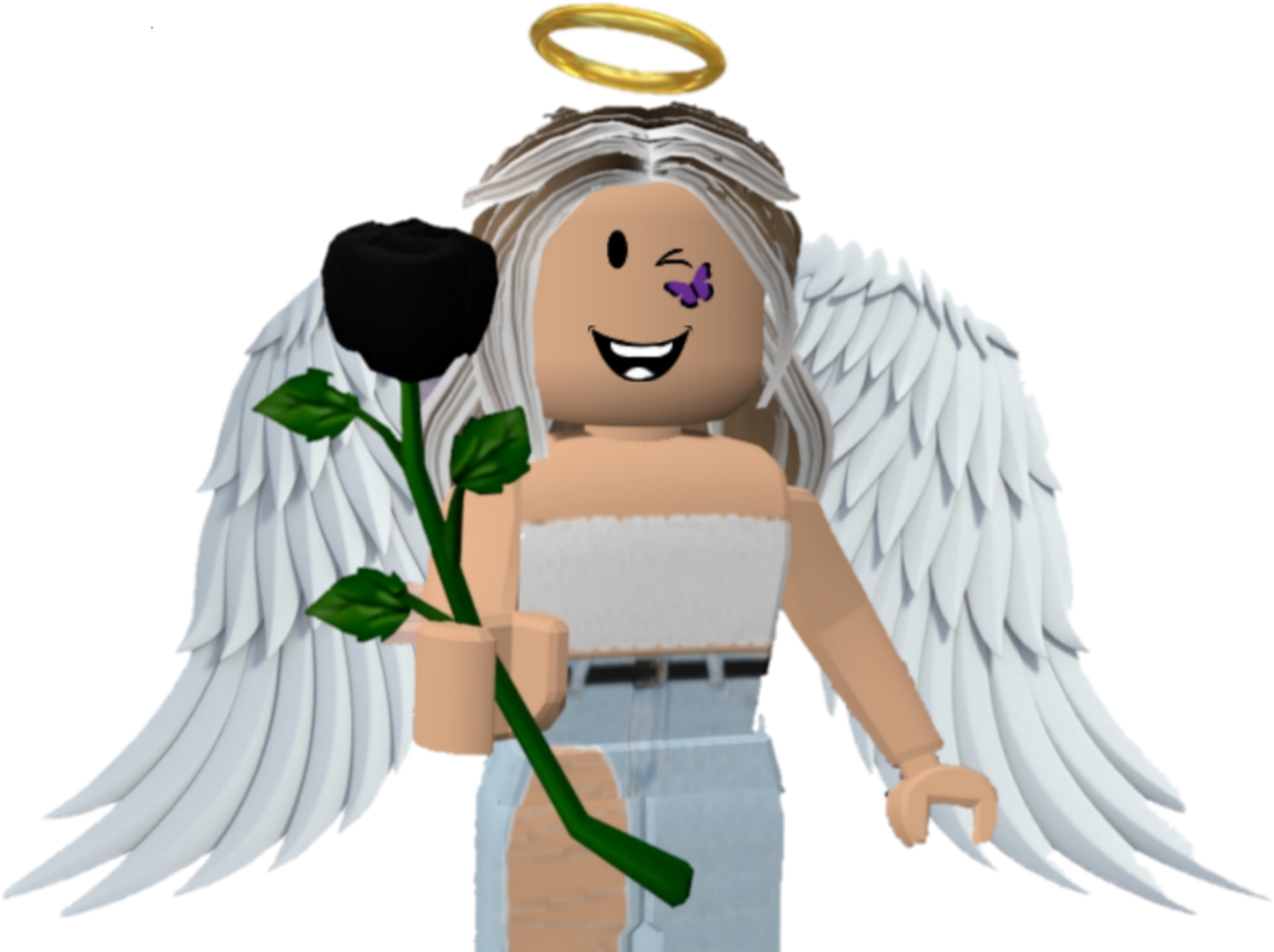 Roblox Angel Avatarwith Black Rose