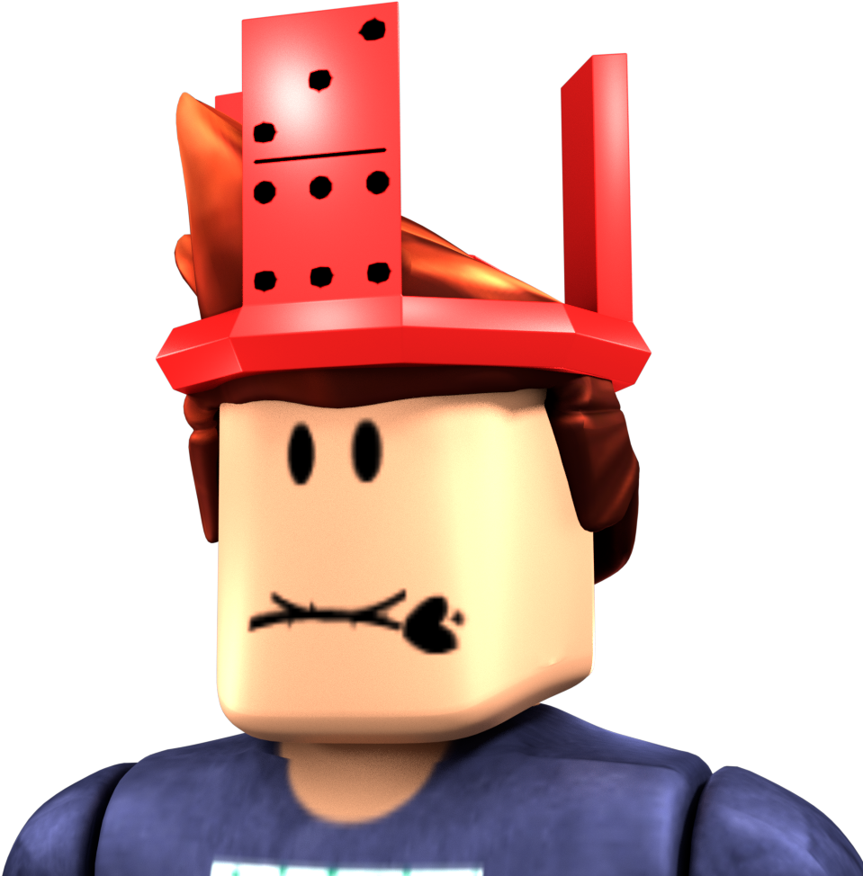 Roblox Character Red Hat PNG with transparent background