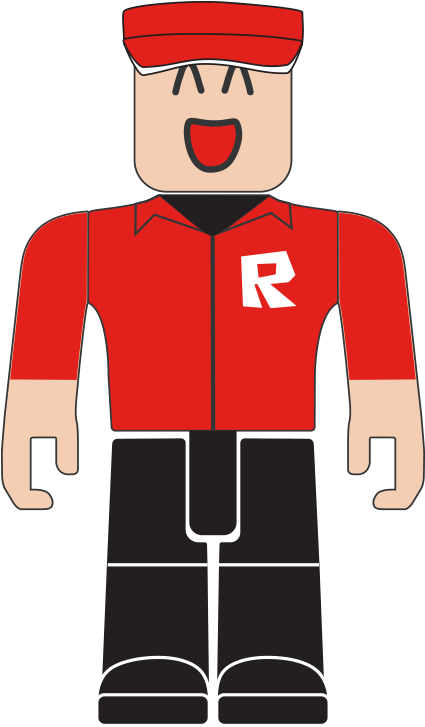 Roblox Character Red Shirt R Logo PNG with transparent background