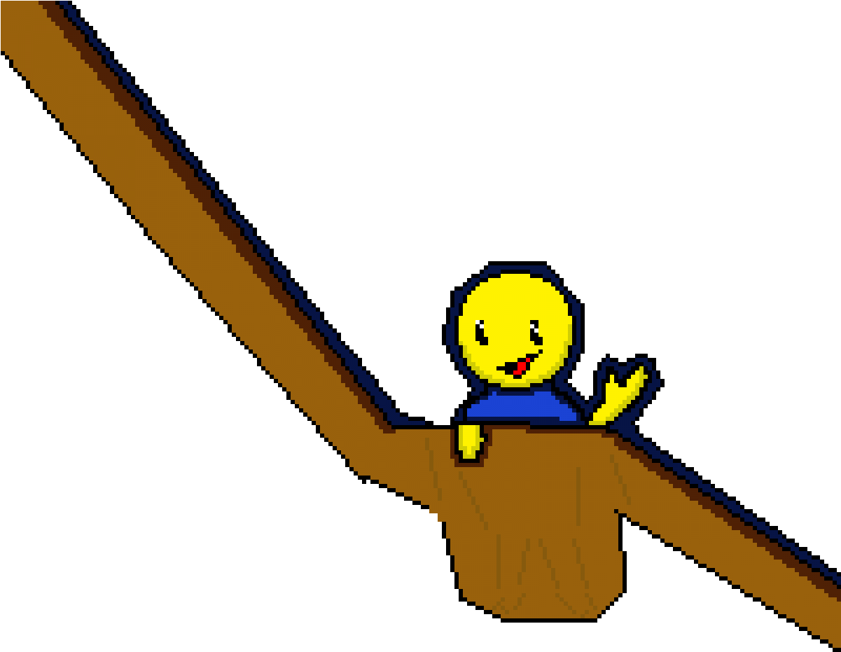 Roblox_ Character_ Sliding_ Down_ Ramp PNG with transparent background