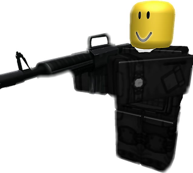 Roblox Character With Gun PNG with transparent background