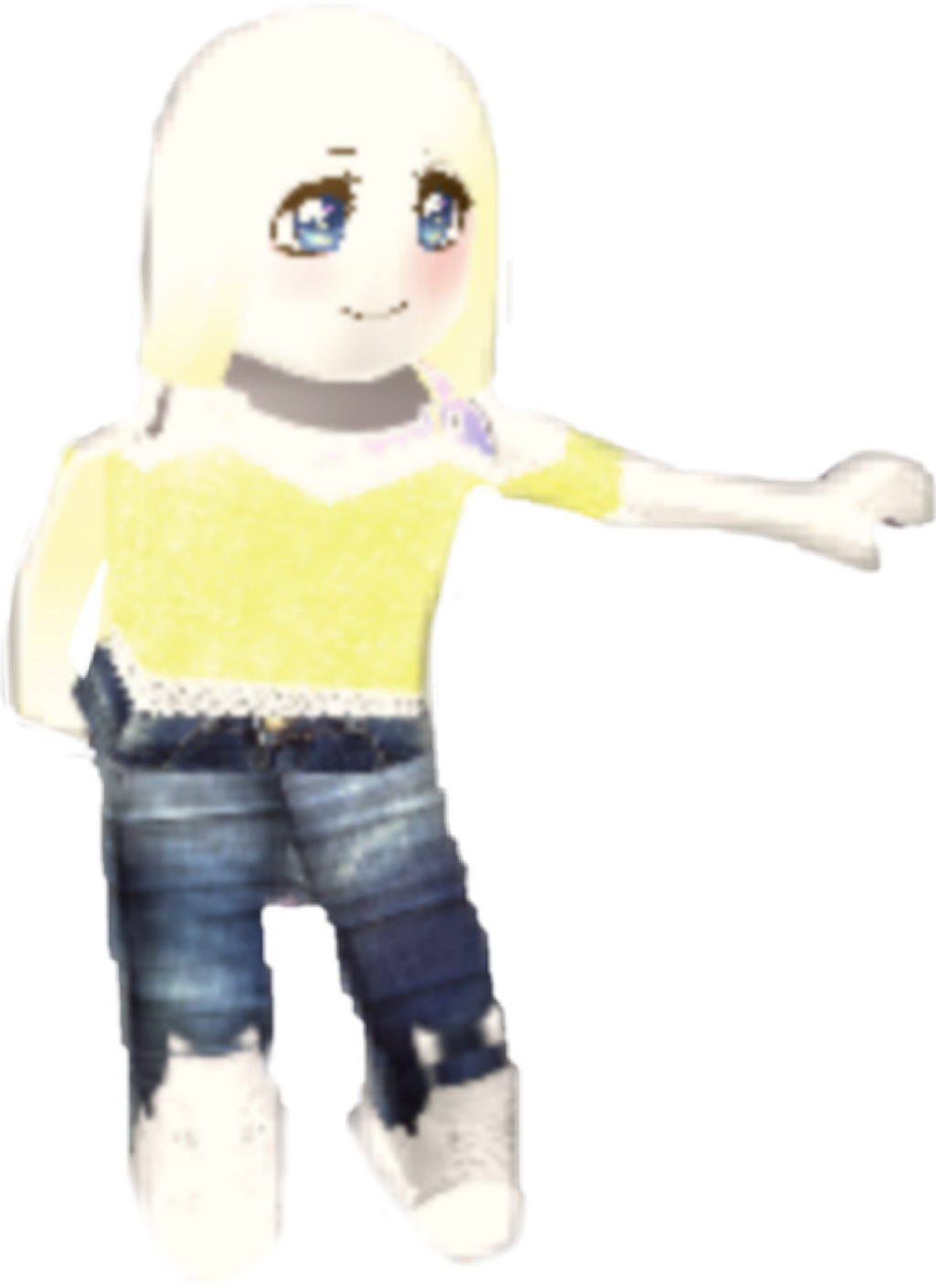 Roblox Character Yellow Top Blue Jeans