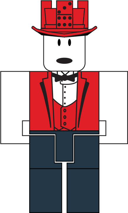 Roblox Characterin Formal Attire PNG with transparent background