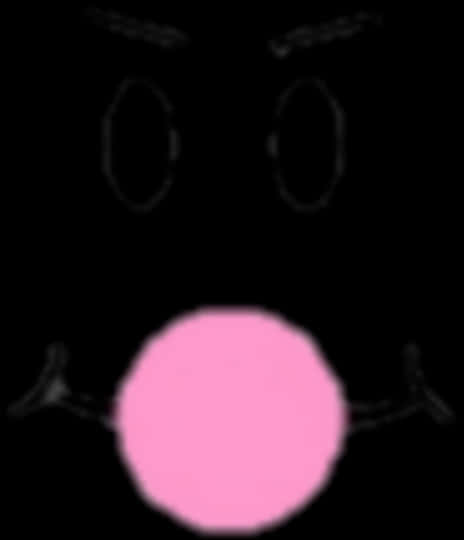 Roblox Face Blurry Pink Bubble Gum PNG image with a transparent background, free high-resolution download