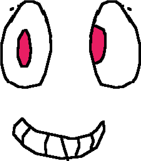 Roblox Face Expression Sketch PNG with transparent background