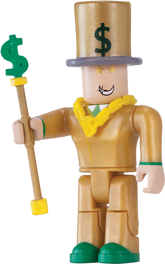 Roblox Golden Figurewith Money Top Hat PNG with transparent background