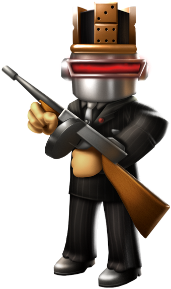 Roblox Mafia Boss Character PNG with transparent background