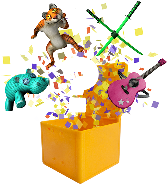 Roblox Mystery Box Reveal PNG with transparent background