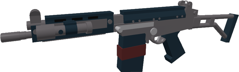 Roblox Styled Virtual Gun Model PNG with transparent background