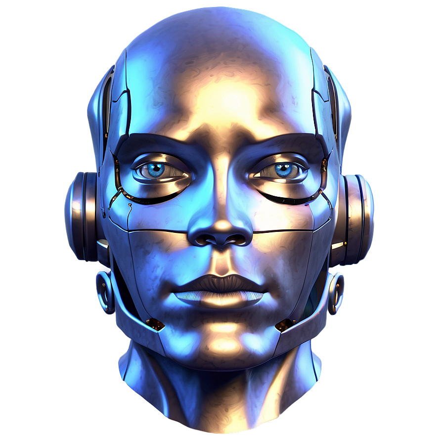 Robot Head Blueprint PNG owj PNG image with a transparent background, free high-resolution download