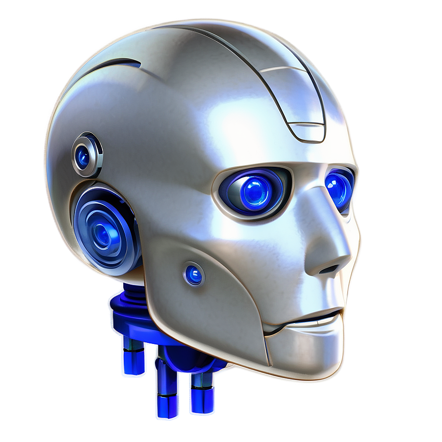 Robot Head Blueprint PNG vje PNG image with a transparent background, free high-resolution download