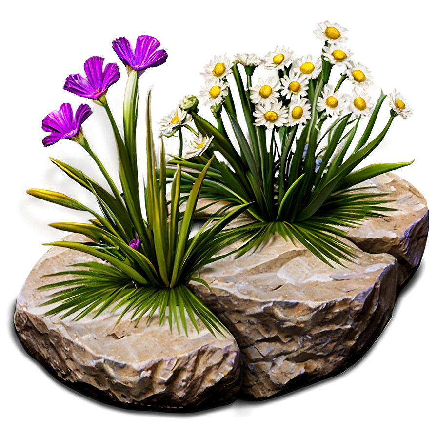 Rock Flower Bed Png Txb69