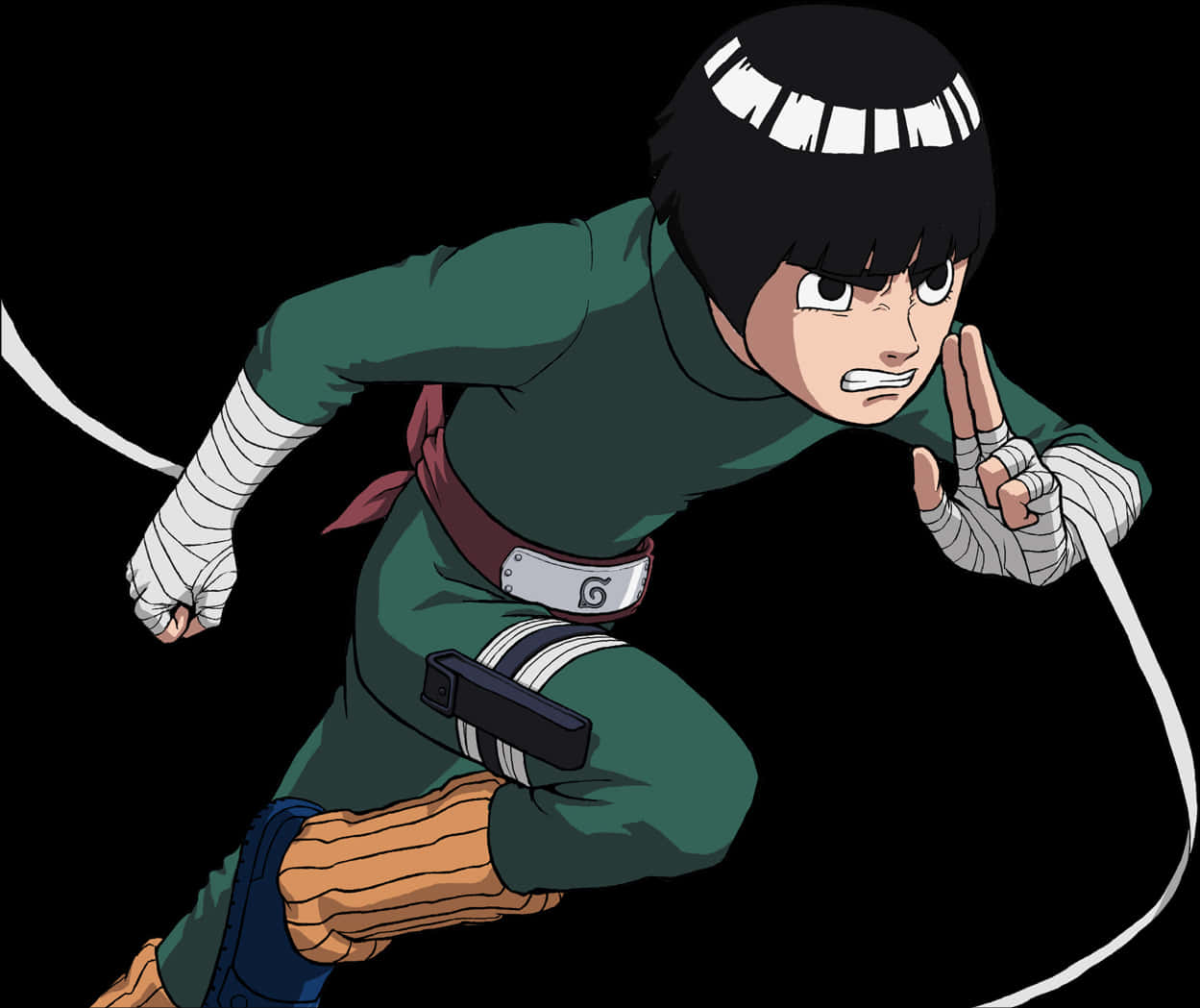 Rock Lee Action Pose PNG with transparent background