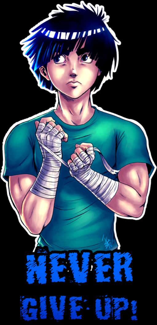 Rock Lee Inspiration Artwork PNG with transparent background