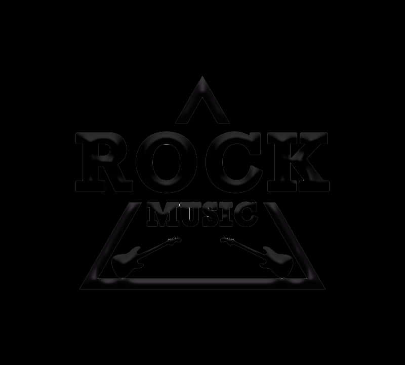 Rock Music Triangle Logo PNG with transparent background