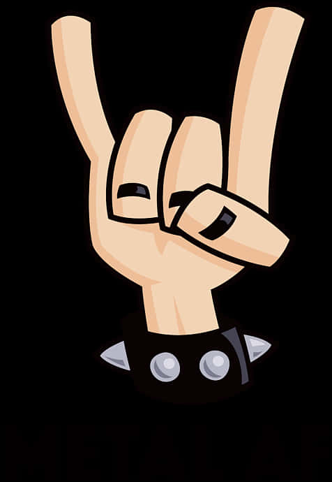 Rock On Hand Sign_ Vector Art